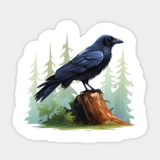 Raven Forest Sticker